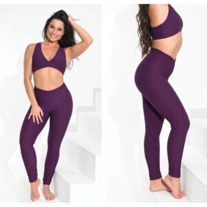 Women’s Booty by Brabants Original Full Length Leggings Purple One Size 💜
